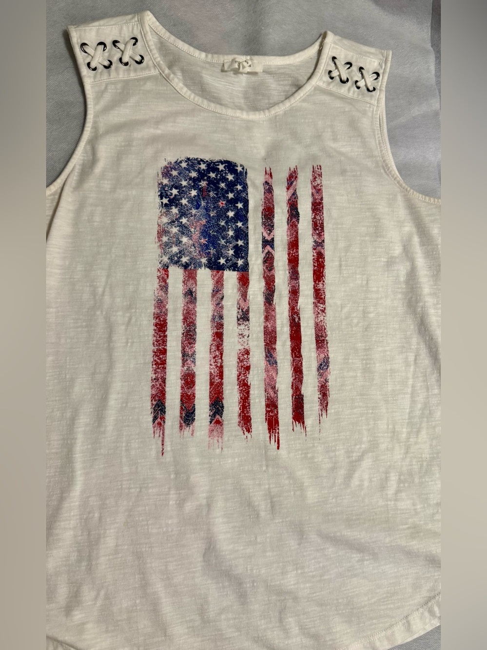 Maurice American Flag strapless shirt. Sz. S